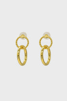Gold linking circle earrings_4