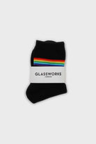 Black rainbow striped ankle socks_3