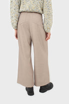 Beige herringbone smart tailored trousers_2