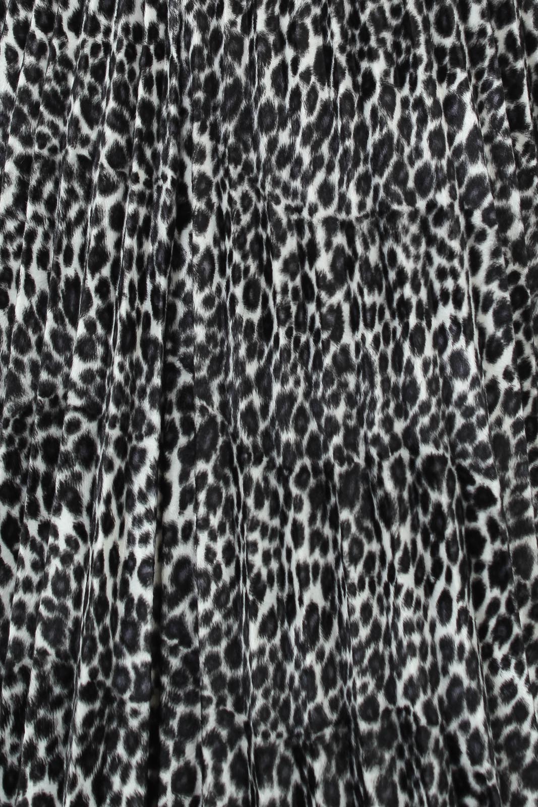 Ivory and black leopard velvet pleated skirt_3