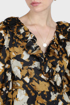 Mustard and black printed wrap maxi dress_4