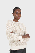 Ivory leopard soft fuzzy oversized sweatshirt_1