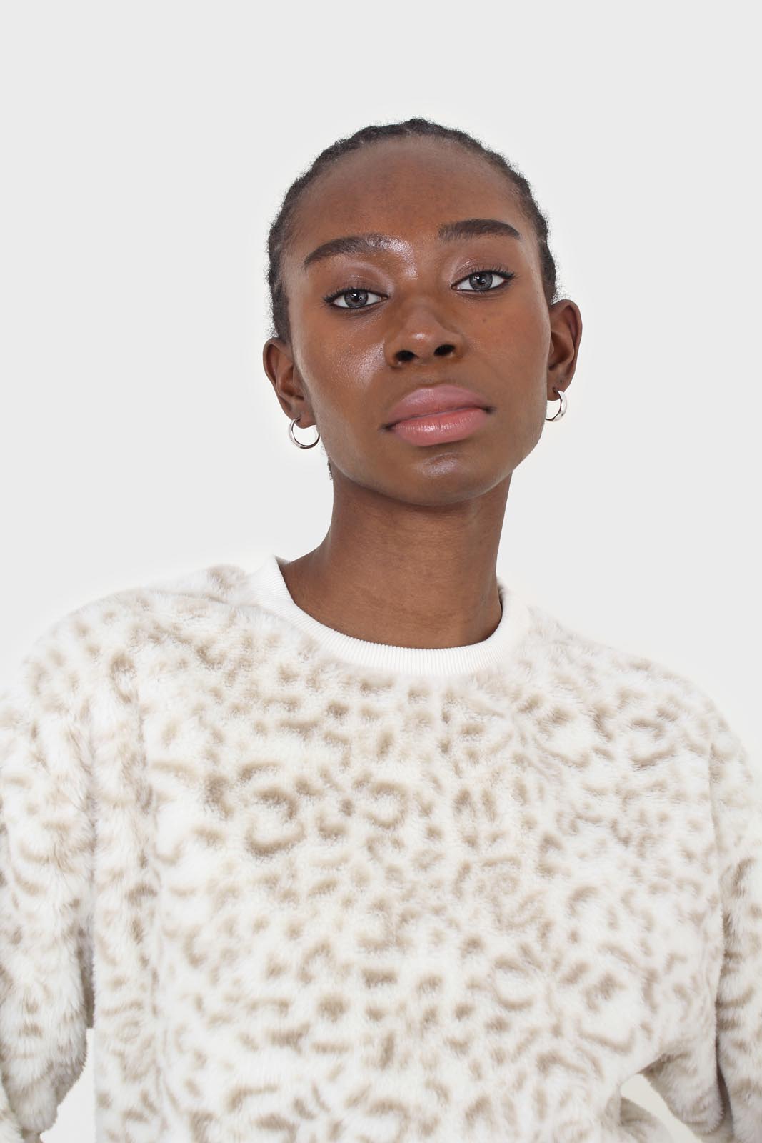 Ivory leopard soft fuzzy oversized sweatshirt_2