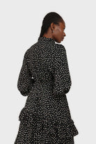 Black and ivory dot print maxi dress_7