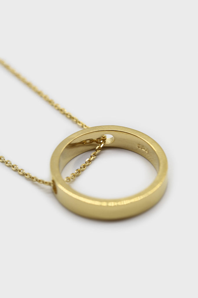 Charm necklace - Gold ring pendant / 50cm_1