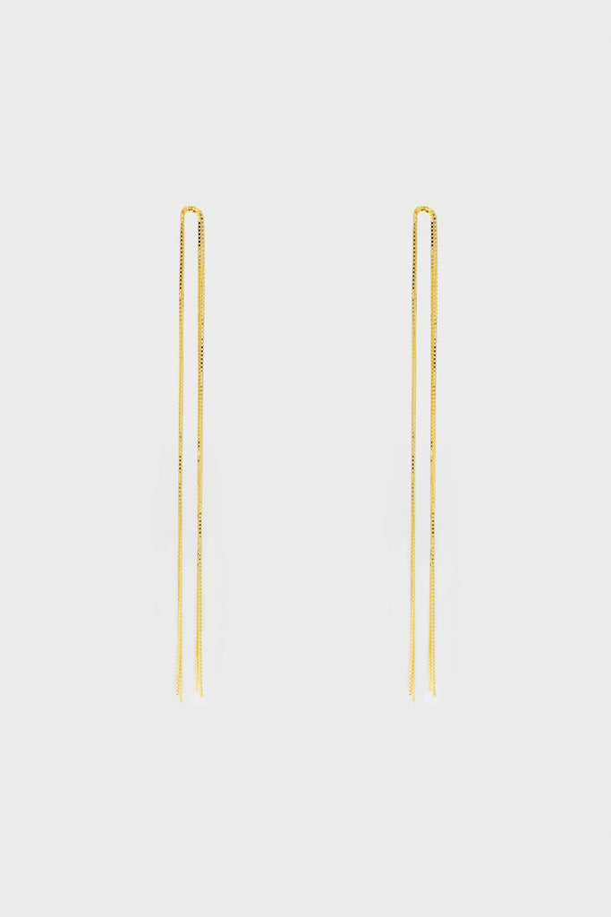 Gold multi strand long drop earrings_1