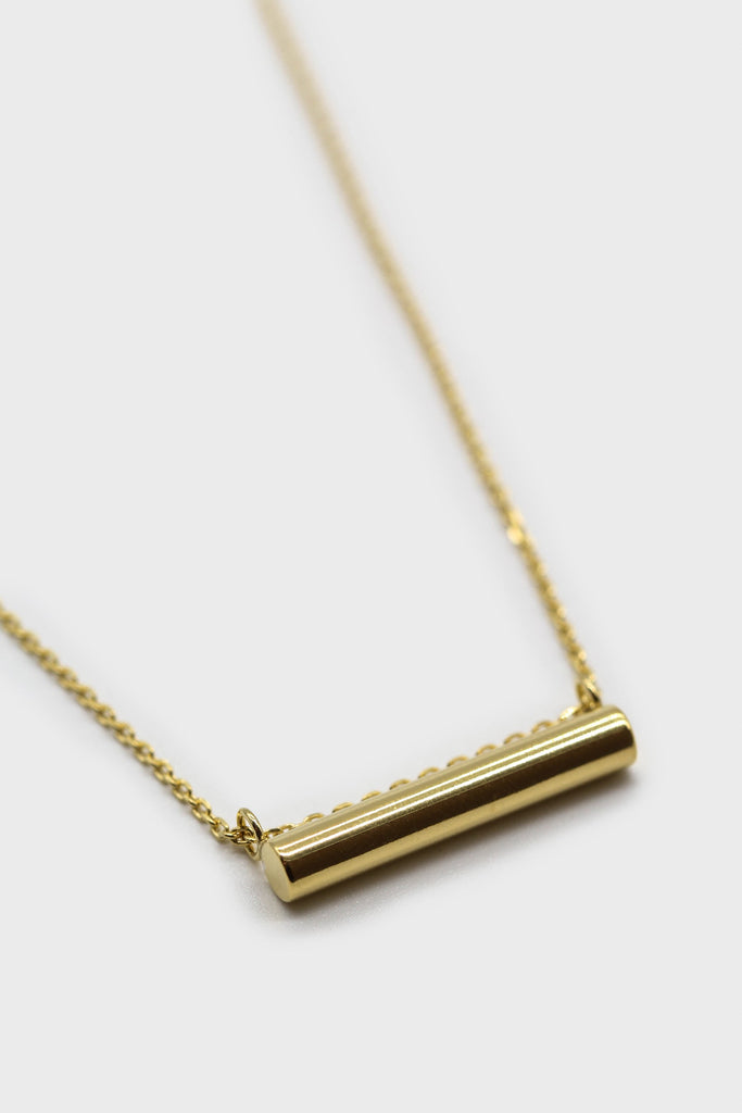 Charm necklace - Gold smooth bar pendant / 50cm_1
