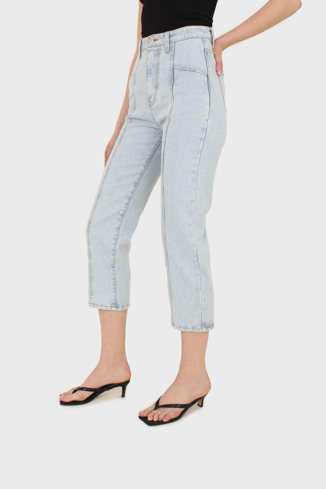 Light blue loose fit panel jeans_3