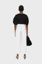 Black short balloon sleeved jumper_4