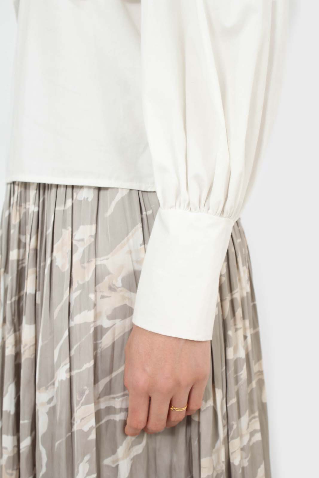 Grey marble print maxi skirt_4