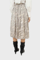 Grey marble print maxi skirt_3