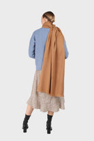 Blue patterned brush crew neck jumper_3