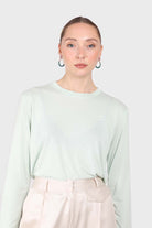 Mint green high neck perfect long sleeved tee_8
