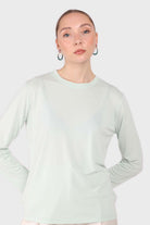 Mint green high neck perfect long sleeved tee_7