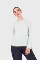 Mint green high neck perfect long sleeved tee_1
