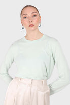 Mint green high neck perfect long sleeved tee_6
