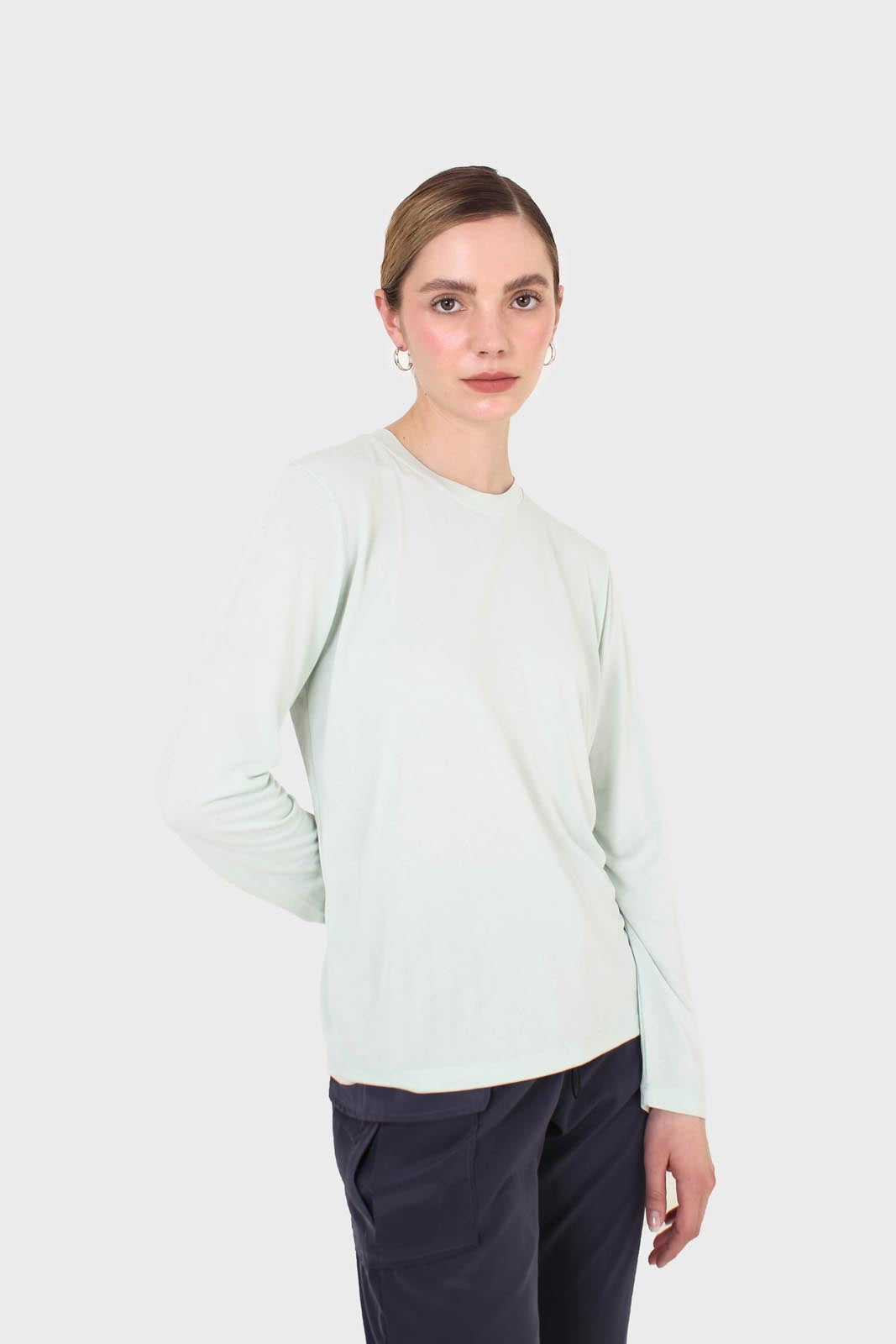 Mint green high neck perfect long sleeved tee_4