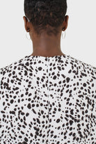 Light blue animal print cross over waist maxi dress_11