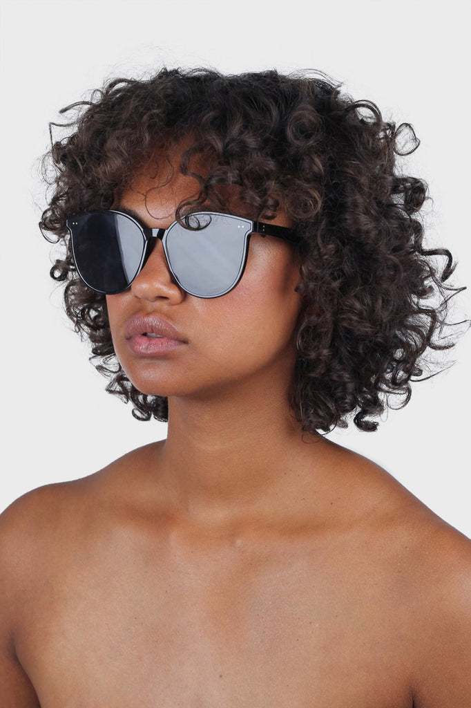 Black thick frame classic round sunglasses_6