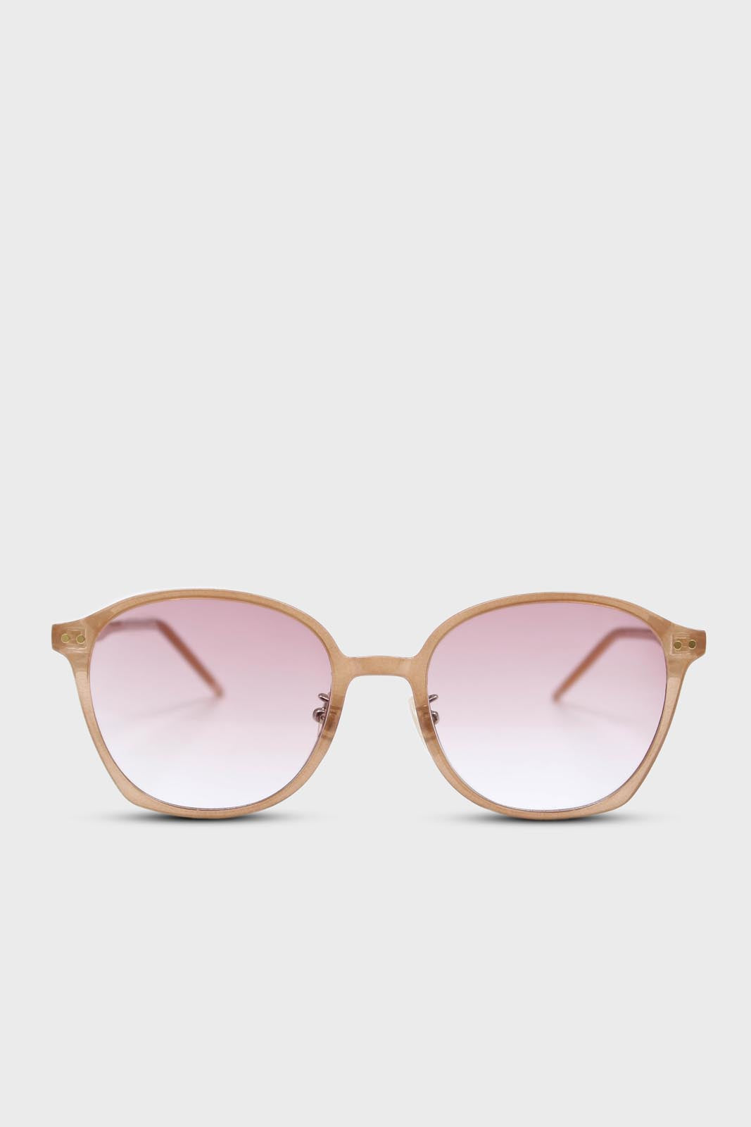 Beige perspex frame classic sunglasses_1