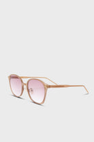Beige perspex frame classic sunglasses_2