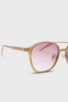 Beige perspex frame classic sunglasses_3