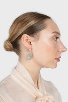 Pink and green gem drop earrings_2