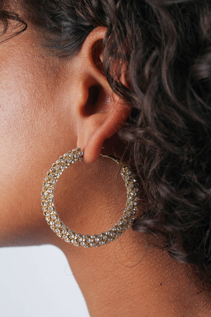 Gold diamante large hoop earrings_5
