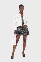 Black wildflower print mini dress_5