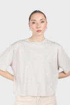 Beige loose fit t-shirt - set_1