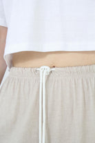 Beige loose fit sweatpants - set_3