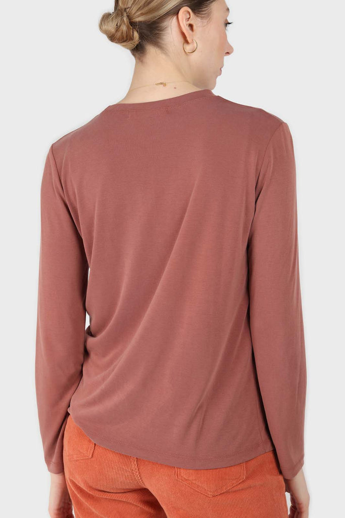 Rust high neck perfect long sleeved tee_3