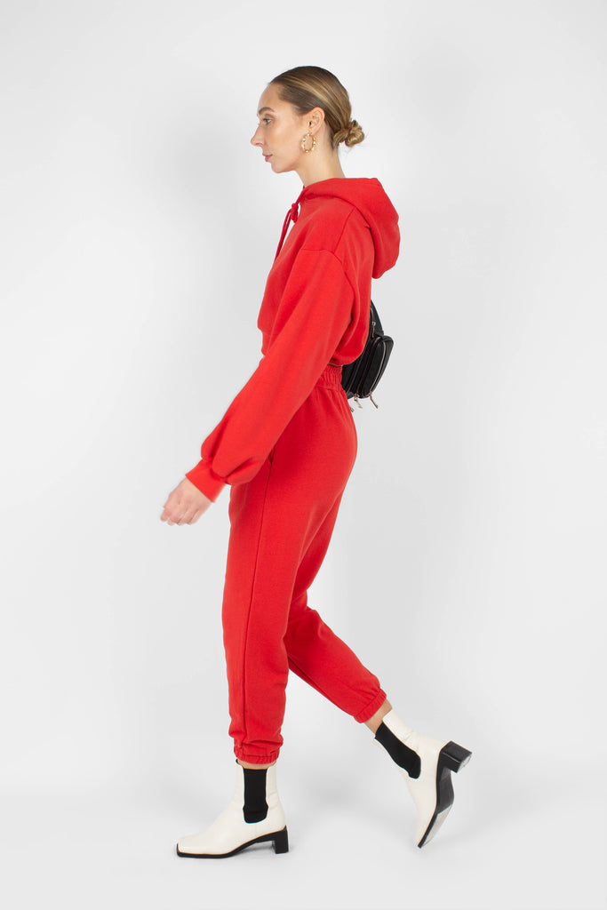 Red loose fit sweatpants - set_4