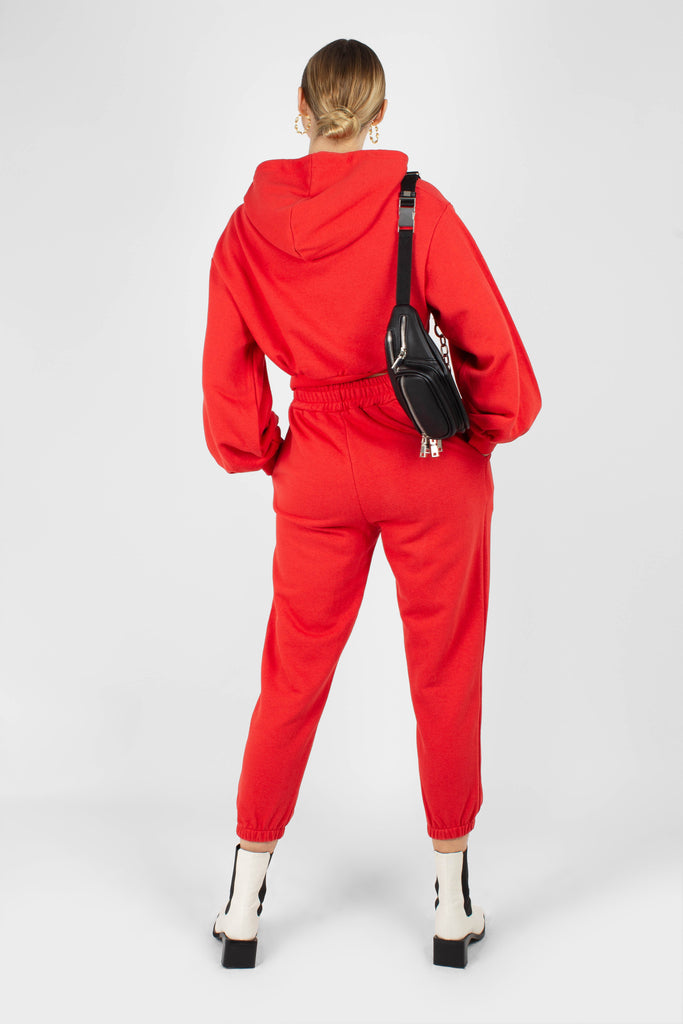 Red loose fit sweatpants - set_5