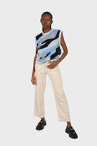 Ivory corduroy loose fit trousers - 812_8