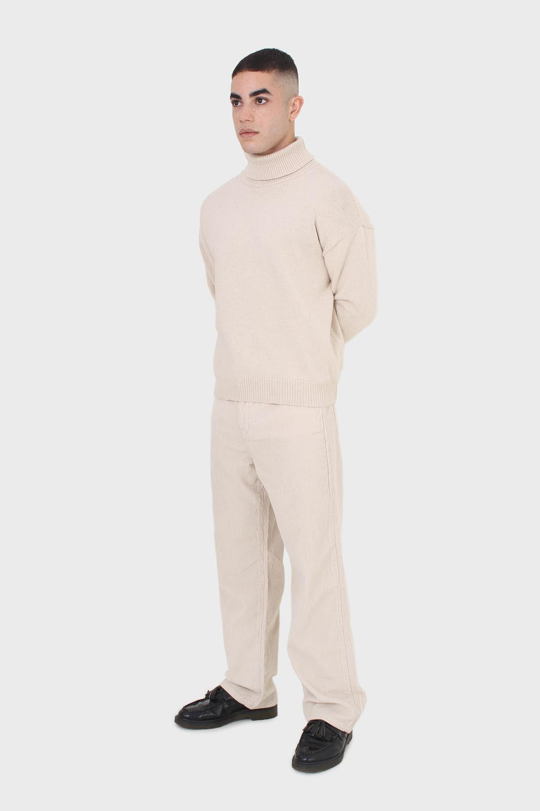 Ivory corduroy loose fit trousers - 812_6