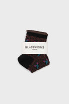 Black and purple cherry textured socks_4