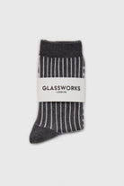 Charcoal and white geometric socks_3