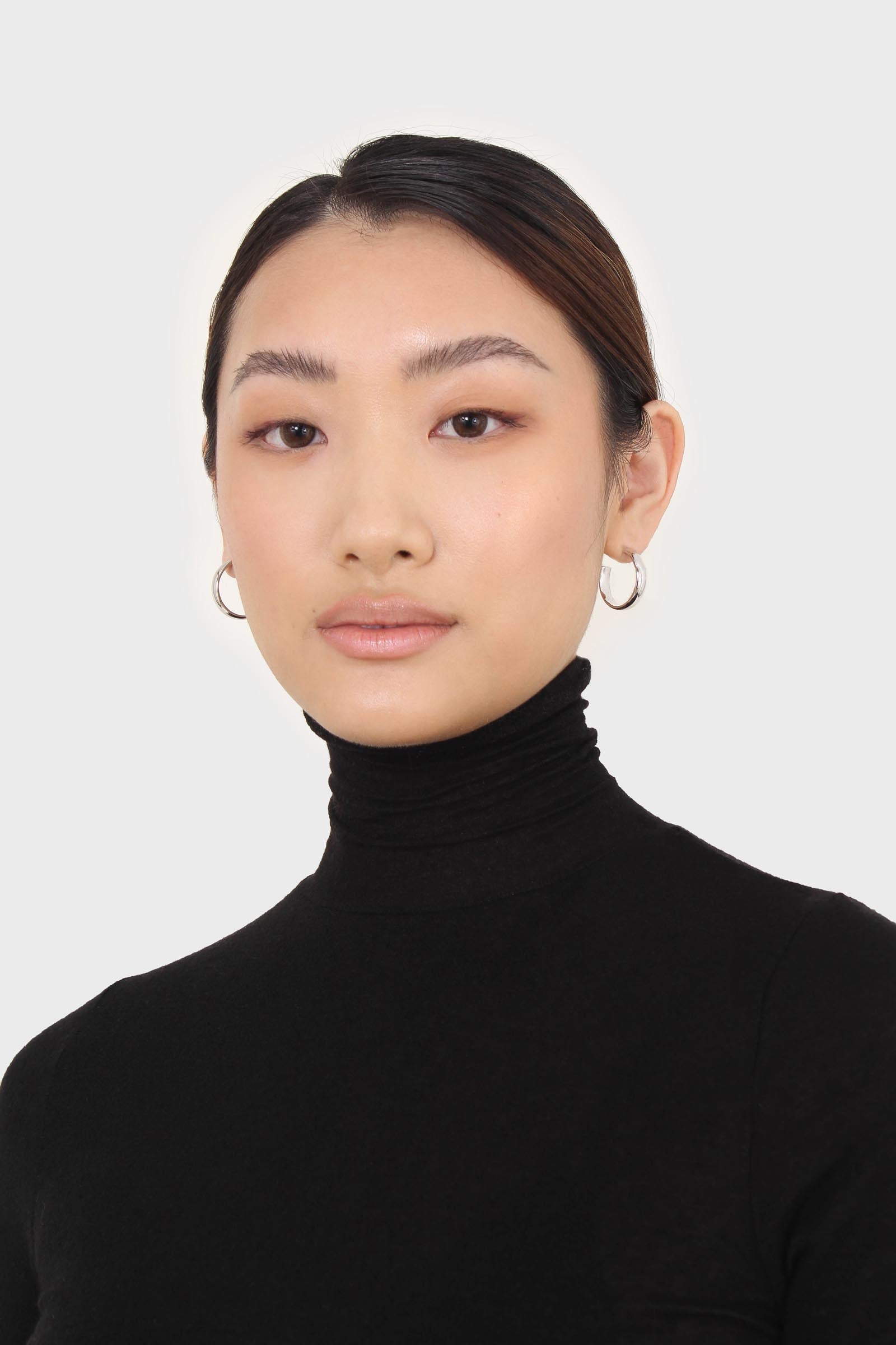 Black wool blended thin turtleneck top_2