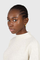 Oatmeal micro ribbed mock neck top_5