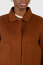 Brown handmade wool blend jacket_3