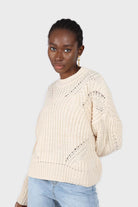 Light beige cross weave jumper_1