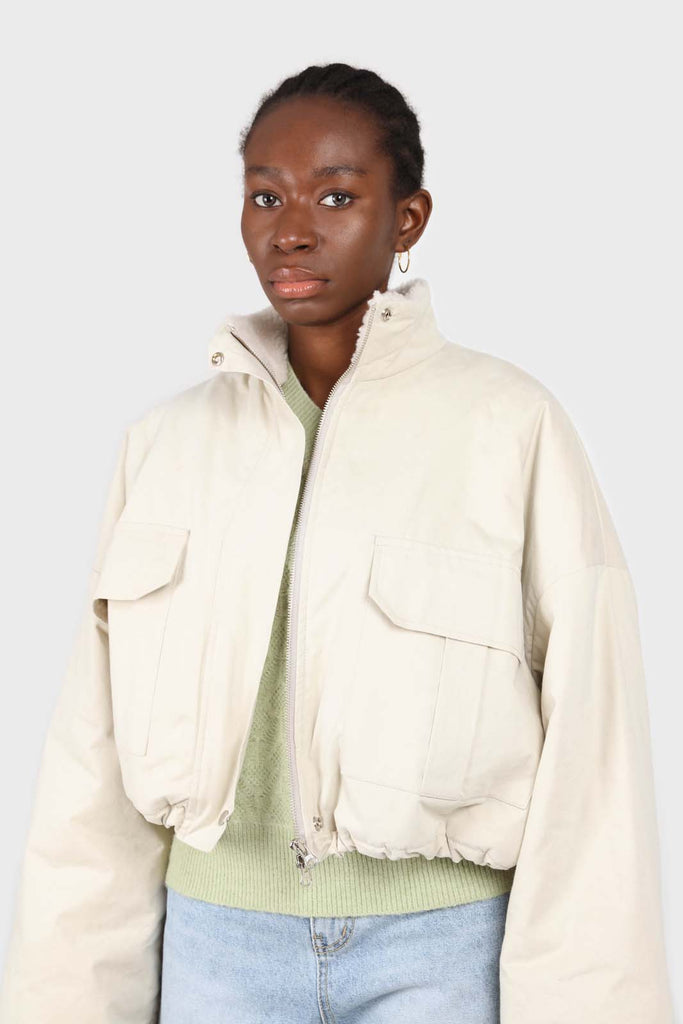 Ivory teddy lined patch pocket jacket_1