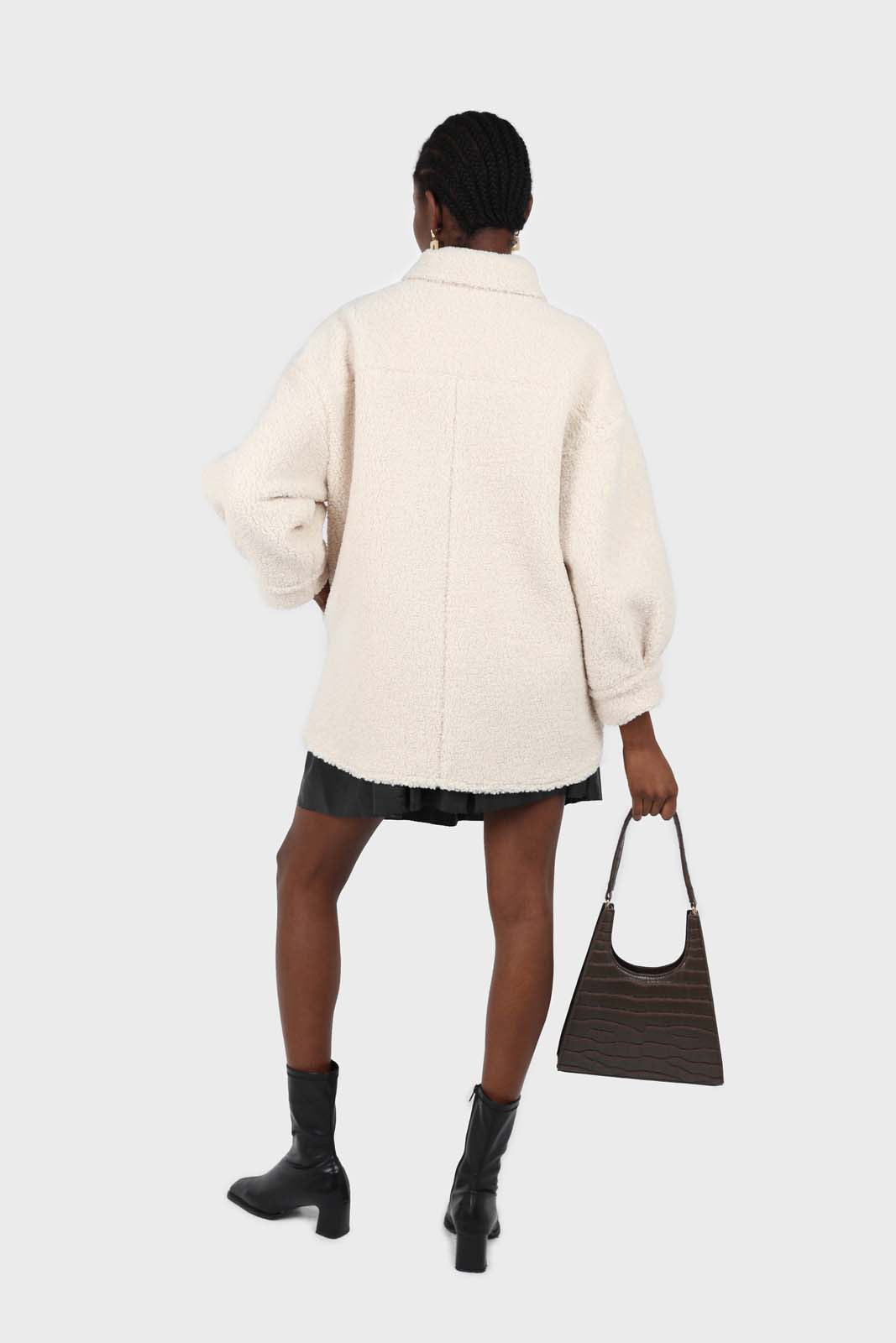 Cream teddy oversized shirt jacket_2