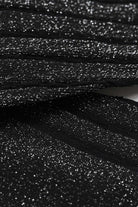 Black contrast metallic ribbed socks_2