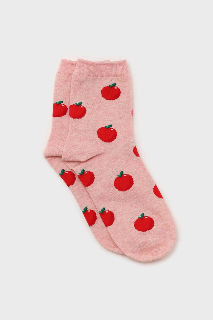 Pale pink apple socks_2