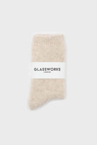 Heather beige angora smooth socks_3