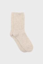 Heather beige angora smooth socks_1