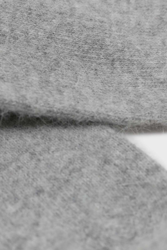 Pale grey angora smooth socks_2