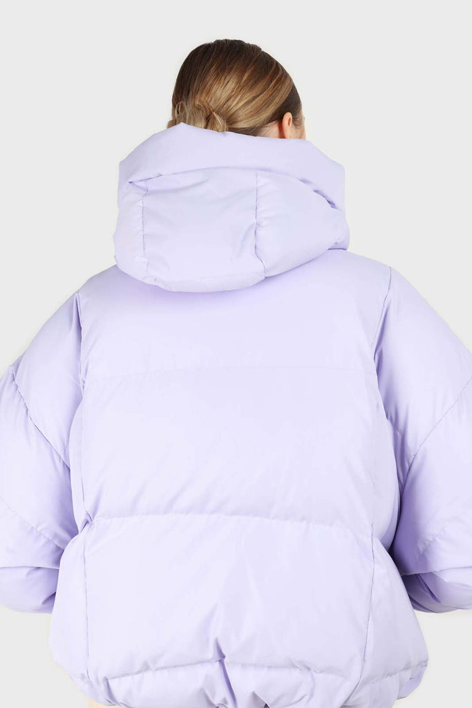 Lilac hooded thick puffer jacket_5